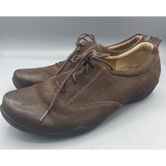 Taos Getaway Womens 10 Shoes Lace Up Brown Oxford Leather Casual Comfort - Picture 1 of 9